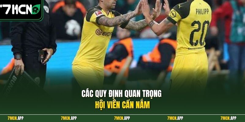 Các quy định quan trọng hội viên cần nắm