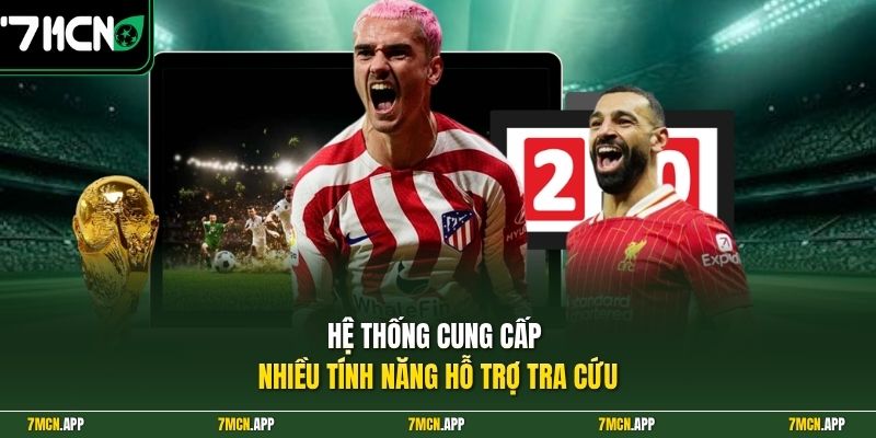Hệ thống cung cấp nhiều tính năng hỗ trợ tra cứu